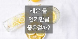 레몬물 효능 다이어트에 효과적일까