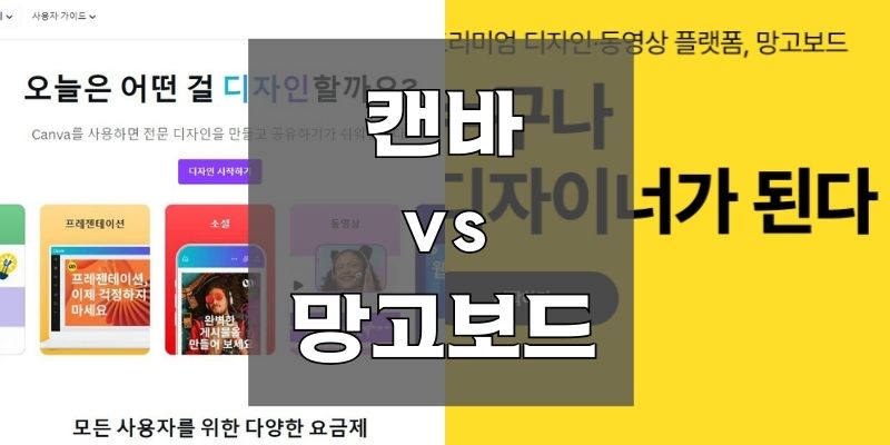 캔바(canva) vs 망고 보드(mangoboard) 사용 후기 장점 단점 비교