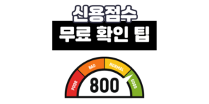 신용점수 확인방법 무료 조회 5곳 (2025년 최신판)