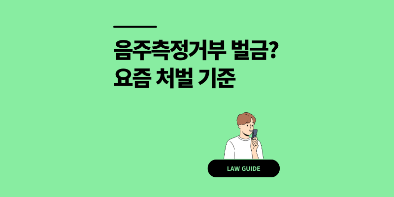음주측정거부 벌금? 현행범 체포 처벌 기준 2025