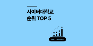 사이버대 순위 TOP 5 브랜드 평판 최신 기준