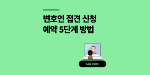 갑작스러운 구속, 변호인 접견 신청 예약 5단계 방법