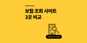 보험 조회 사이트 3곳 비교 숨은 보험금 찾는 방법