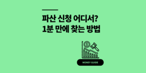 개인 파산 신청 어디서? 1분 만에 관할법원 찾는 방법